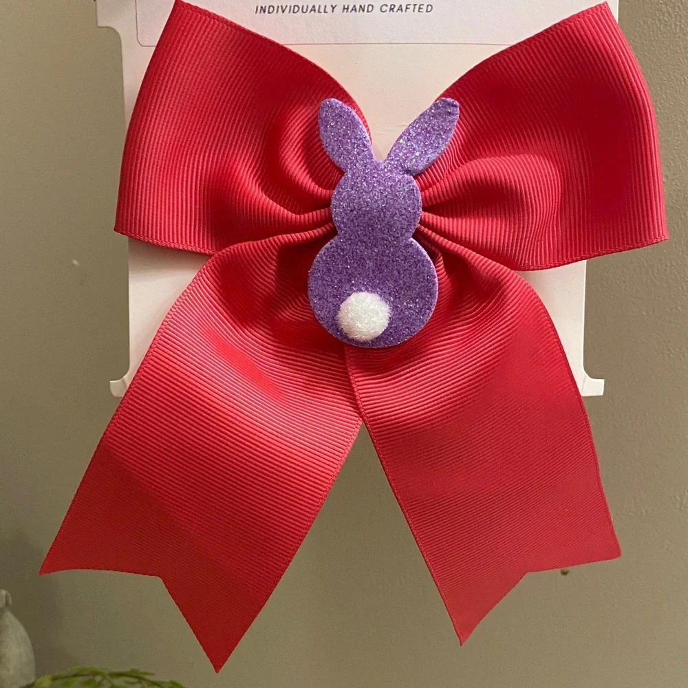 Girls Unicorn and Bunny Bow w/ pearl headband bundle Set - Pink and Blue